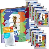 Panini Sammelkarte World Cup 2026 Sticker - 1 Sammelalbum + 10 Tüten+ Hüllen