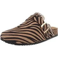 Ital-Design Damen Mules Freizeit Pantolette (88930297) Flach Pantoletten in Braun
