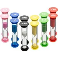 FELIXLEO Sanduhr 12 Sanduhren Kinder Set Bunt Timer 30s 1 2 3 5 10min Schule
