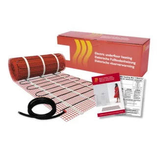 Riberger Heizmatte für elektrische Fußbodenheizung – 2 m² Paket 150 W/m² (Gesamtleistung: 300 W), 230V, selbstklebend, wasserdicht