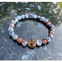 NAHLE Perlenarmband Lebensbaum Achat Naturstein Armband Baum des Lebens Armband (inklusive Schmuckbox), elastisches Band