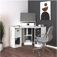 Vicco Eckschreibtisch Artur, Weiß, 94 x 94 cm (1-St)