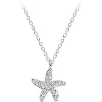 ALEXANDER YORK Kette mit Anhänger SEESTERN mit Zirkonia, 2-tlg., 925 Sterling Silber