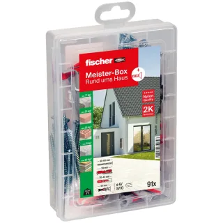 Fischer Dübelsortiment Meister-Box Rund ums Haus + Schrauben (91 Teile) - 548860