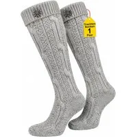 German Wear Trachtensocken GW200 1xPaar AMZ Trachtensocken Trachtenstrümpfe Zopfmuster 40cm