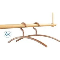 Ruco Kleiderbügel Gaderobenbügel, 8er Set, (Set, 8-tlg), Garderobenbügel, Holzoptik, Made in Germany