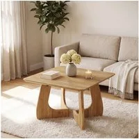 Tribesigns Couchtisch 80 cm quadratischer Holztisch, Beistelltisch im Mid-Century-Stil