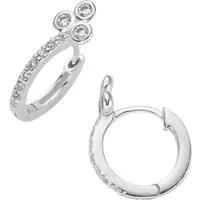Firetti Paar Creolen Schmuck Geschenk Silber 925 Ohrschmuck Ohrringe, mit Zirkonia (synth)