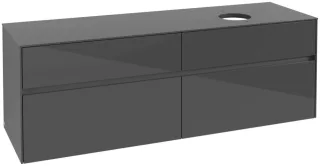 Villeroy & Boch Waschtischunterschrank Collaro C051 1600x548x 500mm 4 Ausz. Waschbecken re Glossy Gr C05100FP
