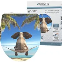 Schütte WC-Sitz Happy Elephant, Duroplast, mit Absenkautomatik und Schnellverschluss, High Gloss