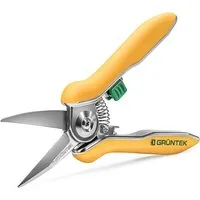 GRÜNTEK Gartenschere Rosen-Pflanzenschere COLIBRI 170mm Edelstahlklingen mit Zink-Legierung, Blumenschere mit Soft-Touch Ergo-Griff, Rosenschere Bypass