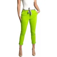 Mississhop Stretch-Hose Female Damen Stretch Klassische Chino Hose mit gemustertem Tuch N. 366