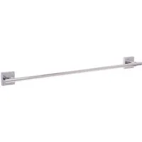 tesa Handtuchstange EKKRO Badetuchstange ohne Bohren - 5 cm : 64,5 cm : 6,0 cm, selbstklebende Handtuchhalterung - chrom - silber glänzend