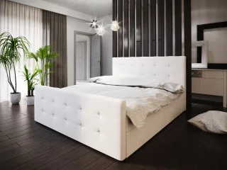 Boxspringbett Bett HUGO -Variante A- 200x200cm Beige inkl.Bettkasten