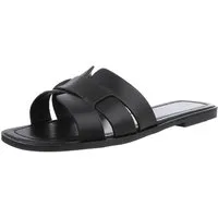 Ital-Design Moderne Sandalen für Freizeit und Sommervergnügen Pantolette (89322880) Blockabsatz Pantoletten in Schwarz