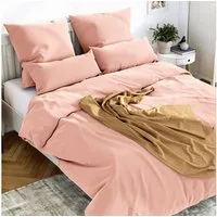 Wolkenfeld Bettwäsche Mako-Satin Baumwollsatin Sommerbettwäsche, Mako-Satin, 3 teilig, 135x200 cm, 155x220, 200x200 & Übergrößen I inkl. Kissenbezüge 80x80