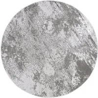 Tapiso Designteppich CRYSTAL, rund, Höhe: 8 mm, Kurzflor Schimmereffekt, pflegeleicht, allergikergeeignet