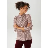 Aniston CASUAL Hemdbluse mit farbharmonischem Retro-Muster