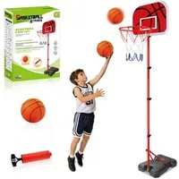 BlingBin Basketballkorb 83-180cm Basketballständer Kinder mit Ball & Pumpe, Indoor/Outdoor (1er Set, 1-St., 1 Stück), Höhenverstellbar Basketball Hoop für Jungen Mädchen ab 3-8 Jahren