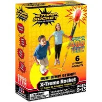 Stomp Rocket Spiel X-Treme, 6 Rockets, Luftdruckraketen-Outdoorspiel