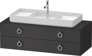 Duravit White Tulip Konsolenwaschtischunterbau wandhängend Graphit Seidenmatt 1300x550x408 mm - WT49 WT4992M58580010