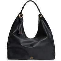 Tommy Hilfiger Hobo TH STATEMENT LEATHER HOBO, Damen Umhängetasche, Schultertasche, Handtasche mit Logoschriftzug