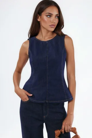 Jeans-Peplum-Top