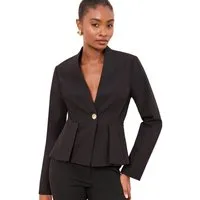 LIPSY Jackenblazer Lipsy Kragenloser Blazer mit Schößchensaum (1-tlg)