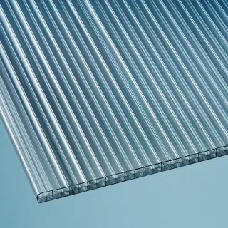 Stegplatte Polycarbonat | X16 5-Fach | 16 mm | Breite 980 mm | graphit