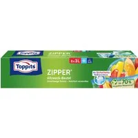 Toppits Frischhaltebeutel Toppits Allzweckbeutel 3 L, 8 Stück