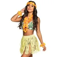 Boland Hawaii-Kostüm Strandkostüm Hawaii gelb Karneval Faschingskostüm