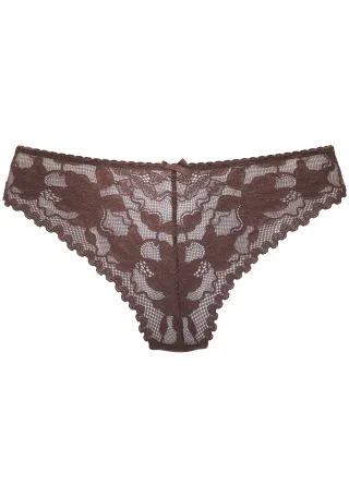 LASCANA - LASCANA String chocolate - Gr. - 46