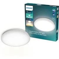 Philips LED Deckenleuchte Moire CL200, warmweiß (2700K), rund, weiß, LED fest integriert, Warmweiß, Sternenlichtoptik