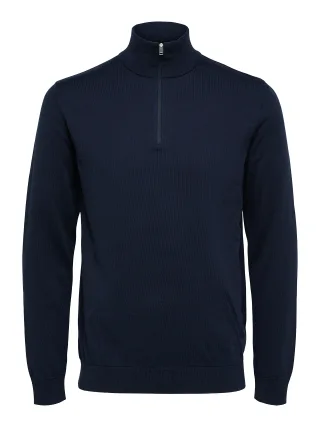 SELECTED MEN - SLMBERG LS HALF ZIP NOOS Navy Blazer - Gr. - M