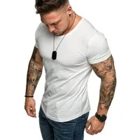Amaci&Sons T-Shirt TACOMA Basic T-Shirt mit Rundhalsausschnitt Herren Einfarbig Vintage Rundhalsausschnitt Basic Crew Neck Shirt