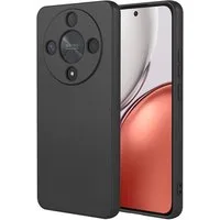 Wigento Handyhülle für Honor Magic 8 Lite TPU Silikon Slim Dünn Flexibel Schwarz 6,79 Zoll, Stilvolle TPU Hülle, präzise Aussparungen, schützend