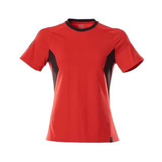 MASCOT Damen T-Shirt Verkehrsrot / Schwarz L - 18392-959-20209-LONE