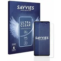 Savvies Displayschutzfolie Schutzfolie für Samsung Galaxy A41, 6 Stück, Displayschutz Schutz Folie Klar Transparent