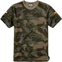 BWuM T-Shirt BWuM Bundeswehr Tropenshirt Camouflage mit Flaggen & Klett