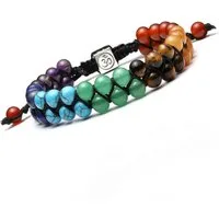 SEAMISAI Armband Damen Perlenarmband Chakra Armband Yoga Armband Glücksarmband, Natursteine - ein ideales Geschenk für Jung & Alt.
