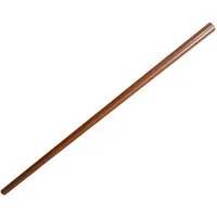 BAY-Sports Trainingshilfe Hanbo 100 cm Langstock Eiche Karate japanische Holzwaffe Kobudo Aikido, Massive Eiche, Rot lackiertes Naturprodukt für Ju Jutsu und Kobudo