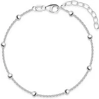Materia Armband Kugelarmband 925 Silber SA-88-Silber, 925 Sterling Silber, größenverstellbar