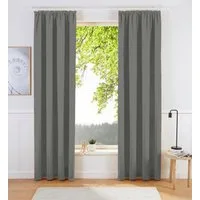 OTTO home Vorhang SOLA (1 St), Kräuselband, verdunkelnd, Polyester, Breite:130 cm, 1 Schal, einfarbig, Verdunkelung