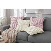 Amilian Dekokissen Sofakissen 4er Set mit Füllung und Bezug, Reißverschluss, formstabil, Reißverschluss, Cord-Optik, formstabil, 40x40 cm