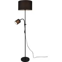 Reality Leuchten Stehlampe OWEN, Ein-/Ausschalter, ohne Leuchtmittel, Getrennt schaltbar, Lesearm flexibel, Höhe 160 cm