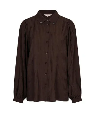 Esqualo - Bluse mit Ballonärmeln braun - Gr. - 36