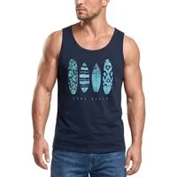 Neverless Tanktop Herren Tank-Top Surfing Fashion Aufdruck Long Beach Surfboard Sommer mit Print