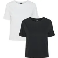 pieces Kurzarmshirt PCAMIRA SS TEE 2-PACK NOOS BC (Packung, 2-tlg)