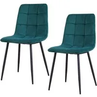 HTI-Living Esszimmerstuhl Stuhl Mesa Velvet Grün (Set, 2 St), Esszimmerstuhl Samt