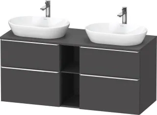 Duravit D-Neo Konsolenwaschtischunterbau wandhängend Graphit Matt 1400x550x664 mm - DE4970B10490000 DE4970B10490000